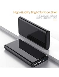 Portable Charger, Power Bank 25800mAh Ultra High Capacity Mirror Surface Power Charger Lighter Dual USB Ports High Speed External Battery Backup Pack for Smart Phone, Android Phone, Tablet etc