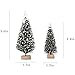 JUNKE 18 PCS Miniature Christmas Tree Small Artificial Miniatures Sisal Snow Frost Trees, Diorama Models, Micro Scenery Landscape Architecture Trees for Christmas Crafts Tabletop Decor