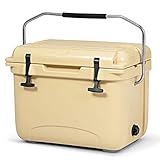 Goplus 22 Quart Cooler, Portable Ice Chest, Insulated Box Cooler, 4-Day Ice Retention 30 Cans Capacity Camping Cooler with Carrying Handle for Camping, Fishing, Outdoor Activities