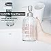 Easy-Tang Glass Hand Soap Dispenser Silver Pump Refillable Dish Shampoo Lotion Bottle with Brushed Bathroom Kitchen Decor 18 OZ