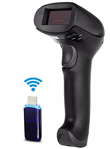 Wireless Barcode Scanner 433Mhz Handheld Barcode Reader Long Transmission Distance Laser Portable Bar Code Scanner With USB Receiver For Store,Supermarket,Warehouse