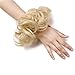 Haironline Scrunchie Bun Up Do Hair Piece Hair Ribbon Ponytail Extensions Wavy Curly Bleach Blonde, 55 Gram