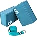 REEHUT Yoga Block (2 PC) and Metal D Ring Yoga Strap(1 PC) Combo Set, 9″ x 6″ x 4″High Density EVA Foam Block to Support and Deepen Poses, 8FT Yoga Belt for Stretching, General Fitness Turquoisethumb 2
