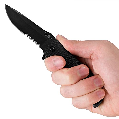 3.25" Serrated Pocket Knife Kershaw Volt II 3650CKTST Black Pricepulse