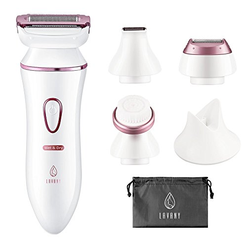 Buy Ladies Electric Shaver, Lavany 4 in 1 Waterproof Rechargeable Cordless Electric Razor for