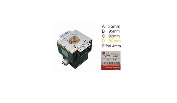 Magnetron LG 2 m226 para horno a microondas DeLonghi Samsung ...