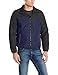 Nautica Men's Brushed Radiance Zip Front Jacket, Black/Navy, Medium