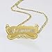 Personalized Name Necklace 18k Gold Plated herringbone necklace Customize any name necklace (Gold)