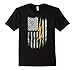 Mens Electrician flag us shirt Large Black