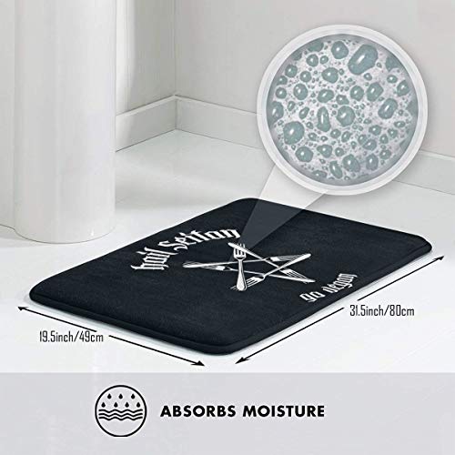 Hail Seitan Go Vegan Logo Unique Outdoor Mats,Anti-Skid Bathroom Doormats