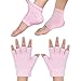 Pretty See Moisturizing Gloves Gel Moisture Socks for Cracked Skin Care and Instant Soften Repair, Pink, Set of 2