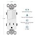 ENERLITES Combination Decorator Receptacle, Residential Grade, 15A/120V, 15A/125V Outlet, UL Listed, 68625-W, 1 Pack, White Paddle Switch