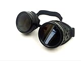 New Sell Vintage Steampunk Goggles Glasses Welding Cyber Punk Gothic (Black)