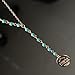 imixlot Women Bohemia Blue Beads with Disc Coin Long Chain Necklace Jewelry