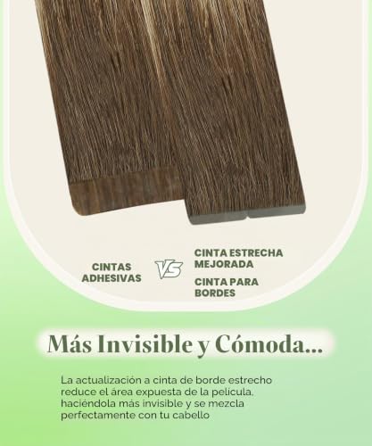 SURNEL Balayage Tape in Hair Extensions Chocolate Brown to Caramel Blonde 50 cm 50 g 20 Pieces Chocolate Brown Adhesive Extensions Remy Human Hair Natural (#4/27/4-50cm)