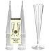 Party Essentials Disposable Hard Plastic 2-piece Cocktail Champagne Flutes, 5 oz., 10-Count, Deluxe/Elegance Clear