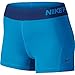 Nike Women's Pro Cool 3-Inch Training Shorts (Light Photo Blue/Deep Royal Blue/Small)