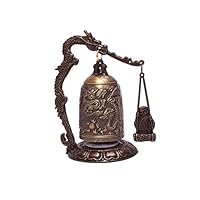 Brass Statu Silent Mind Vatican Prayer Bells Alloy Chinese Stytle Temple Hit Chimes Decoration Antique Crafts Home Decor
