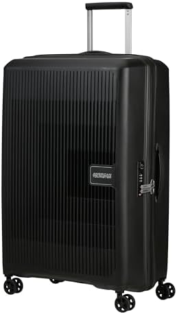 Aerostep - Spinner L, Erweiterbarer Koffer, 77 cm, 101.5/109 L, Schwarz (Black)