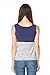 Bearsland Women's Maternity Nursing Tank Tops and Breastfeeding Shirts Deep Blue/White