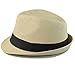 The Hatter Men's Summer Cool Straw Fedora Hat XXL - 24 1/4 In/7 3/4/62Cm Beige