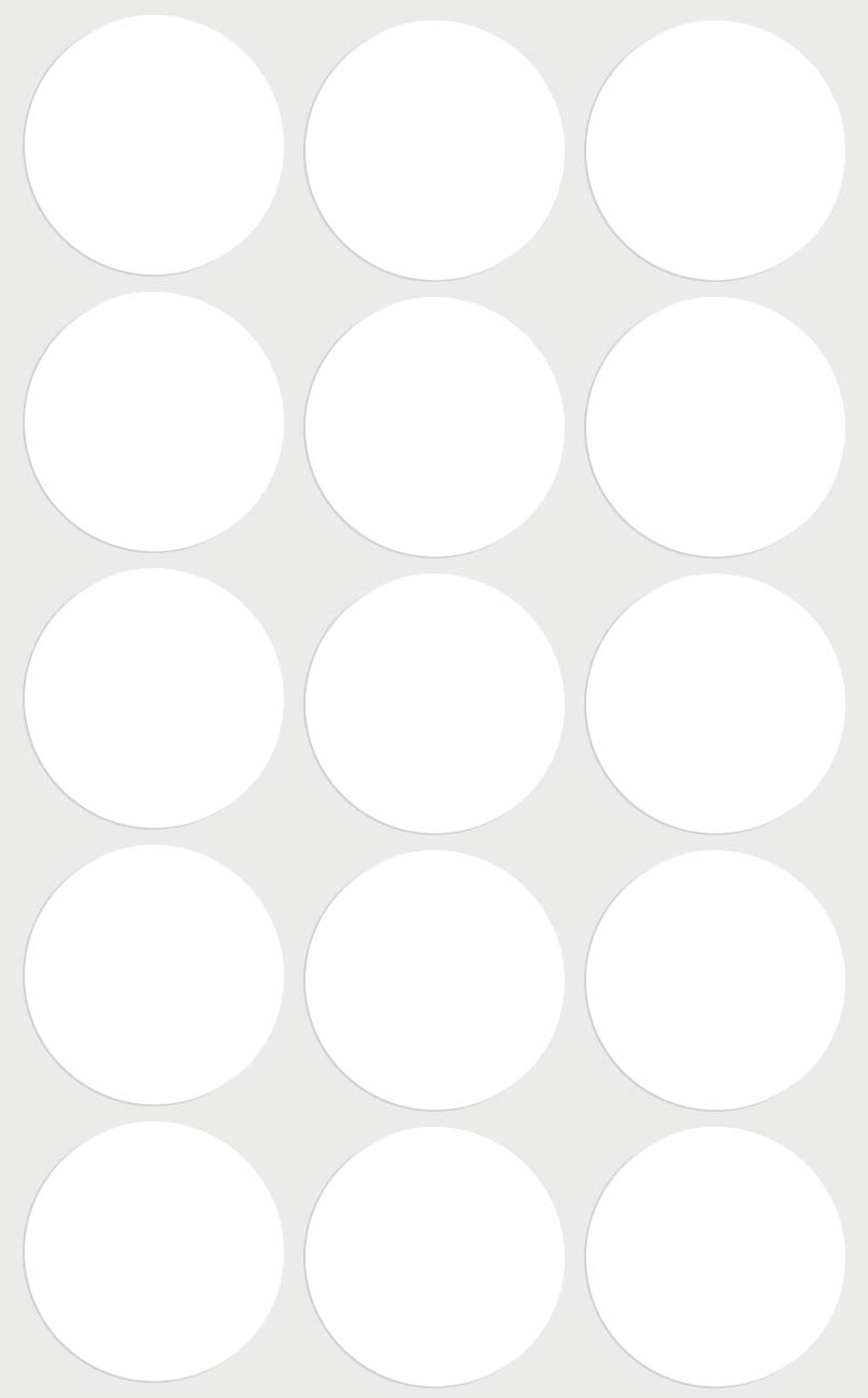 White Round Stickers Permanent Labels Dots for Multi-Purpose 3cm (30mm) - 225 Pack by Royal Green