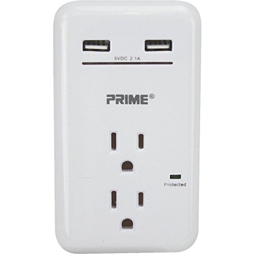 Prime Wire Electric DB501917 & Cable 2Outlet USB Charger