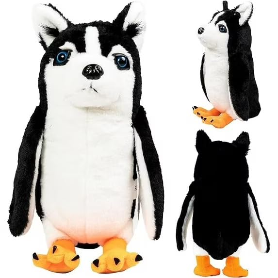 Randimals P-Dawg Penguin & Husky Hybrid Stuffed Animal Plush Toy - Unique Hybrid Toy Celebrating Diversity & Self-Discovery