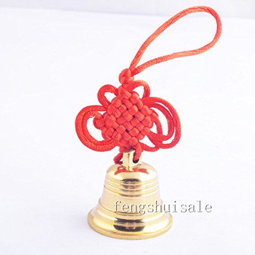 Feng Shui Brass Good Luck,Protection Hanging Bell + One Free Red String Bracelet SKU:Y1355