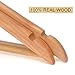 JS HANGER Wooden Coat Hangers, 20 Pack High Grade 17.5 Inch Wood Suit Hangers with Non Slip Pant Bar - Extra Smooth and Splinter Free Natural Finish