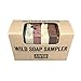 A Wild Soap Bar Wild Soap Sampler Gift Set, 8 Small All Natural Bar Soaps with Organic Ingredients, for Guests or Travel, Handmade