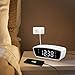 REACHER Modern Dual Alarm Clock Radio with Adjustable Alarm Volume for Heavy and Light Sleepers, USB Phone Charger Port, Sleep Timer, Dimmer, Snooze for Bedrooms Bedside (White)