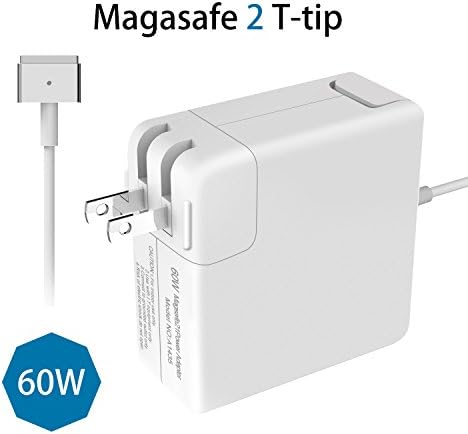 Charger for MacBook Pro MacBook Air, Replacement for MacBook Charger 60W Magsafe 2 T-Tip,Power Adapter Supply Compatible with MacBook Pro 13-inch Retina Display(After Late 2012 till Early 2015 models)