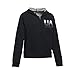 Under Armour Girls' French Terry Hoody, Black (001)/Rhino Gray, Youth Large