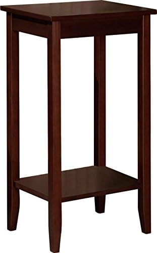 Rosewood Solid Wood Tall Side and Corner End Table, Coffee Brown