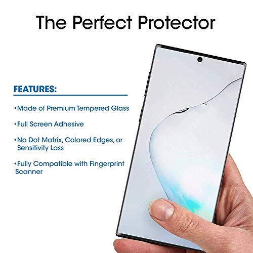Bocianelli Tempered Glass Screen Protector for Galaxy Note 10[6.3 inches] with a Camera Lens Protector [Case Friendly][Full Coverage][HD Clear] - Thumbnail 3