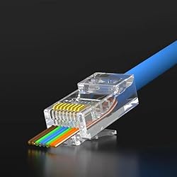 EZYUMM 50PCS RJ45 Connectors, RJ45 Pass Through
