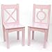Lipper International 521-2PK Child's Chairs for Play or Activity, 12.75" W x 12.5" D x 27.25" H, Set of 2, Light Pink