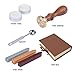 WOWOSS 7 Pcs Hogwarts Magic School Wax Seal Stamp Kit, Retro Badge Seal Wax Stamp Maker Gift Box with Vintage Wooden Handle and Brass Head for Christmas, DIY Craft, Theme Party Invitation Letters