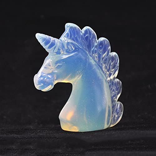AITELEI 2" Hand Carved Unicorn Stone Statue, Healing Crystal Gemstones Carving Figurine Healing Energy Crystal Unicorn Sculpture Reiki Sculpture