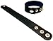 (4-Pack) TheAwristocrat BLANK BLACK Leather Bracelets DIY Craft Wristbands - Customize & Personalize (Black)
