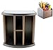 Revolving Wooden TV Remote Control Caddy; 4 Compartments Organize Your TV, Satellite, DVD, & Blu-Ray Remote Controllers, Office Caddy Too