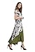 Youtobin Women's Summer Cotton Green Floral Folk Style Maxi Dress