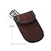 Pu Leather Cell Phone Anti-Tracking Anti-Spying GPS RFID Signal Blocker Pouch Case Bag Handset Function Bag (Brown)