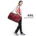 Gonex 60L Packable Travel Duffle Bag Foldable Duffel Bags for Luggage Gym Sports Camping Travelling Cycling Storage Shopping Water & Tear Resistant Red