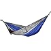 Double Camping Hammock, Rusee Lightweight Portable Nylon Fabric Parachute Outdoor Hammock for Backpacking, Travel, Beach, Yard - with Free Tree Tie Straps & Steel Carabiners