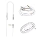 ICEVEIN OEM Replacement Audio Cable Cord Wire for Beats by Dr Dre Headphones Solo/Studio/Pro/Detox/Wireless/Mixr/Executive/Pill (White)