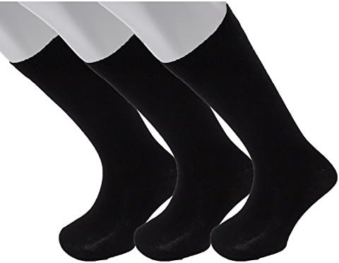 Diabetic Socks for Men by Sugar Free Sox - Maximize Circulation & Comfort OTC - 3 Pairs (10-13, Black)