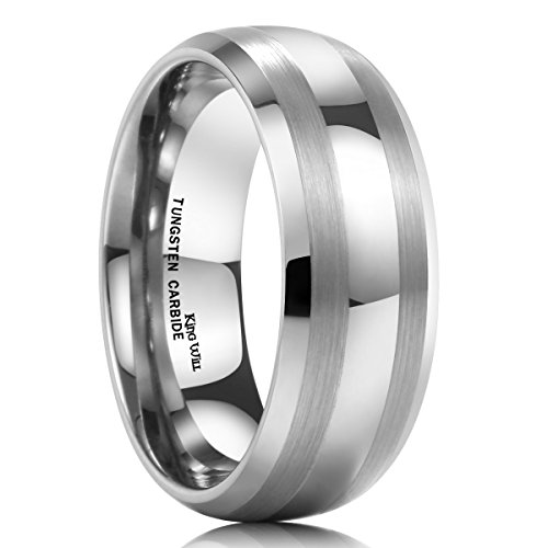 King will men s 8mm tungsten carbide ring wedding engag…
