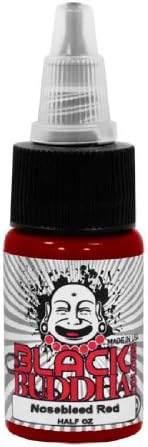 Black Buddha Colors Professional Tattoo Ink Nosebleed Red 1/2 oz
